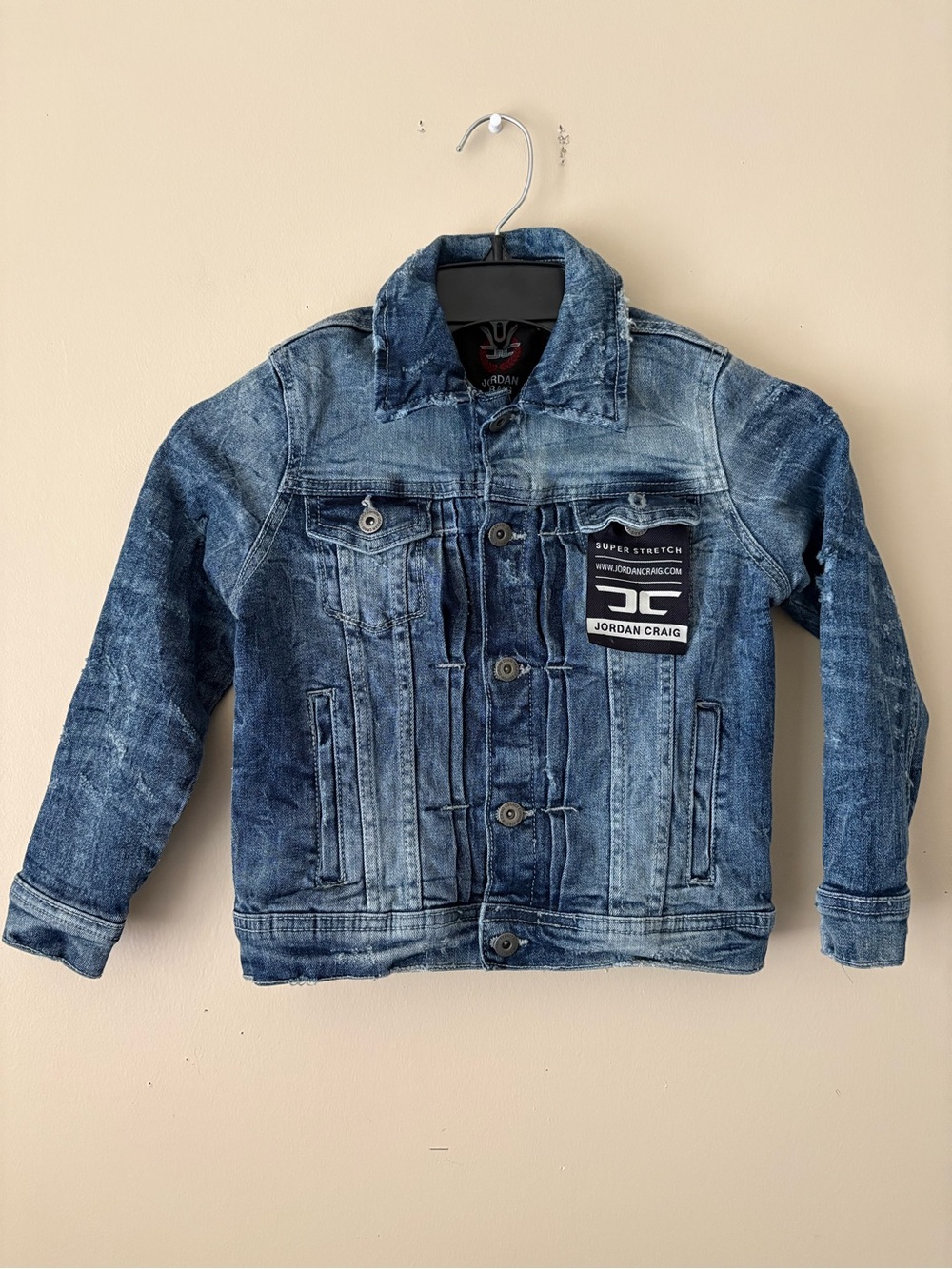 Jordan Craig Blue Washed Denim Stretch Jacket for Boys Sz. 6 y.o. New